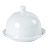 Porcelite Creations Round Covered Butter Dish 