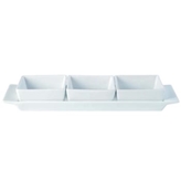 Porcelite Creations Square Shaped Set of Three Bowls & Tray